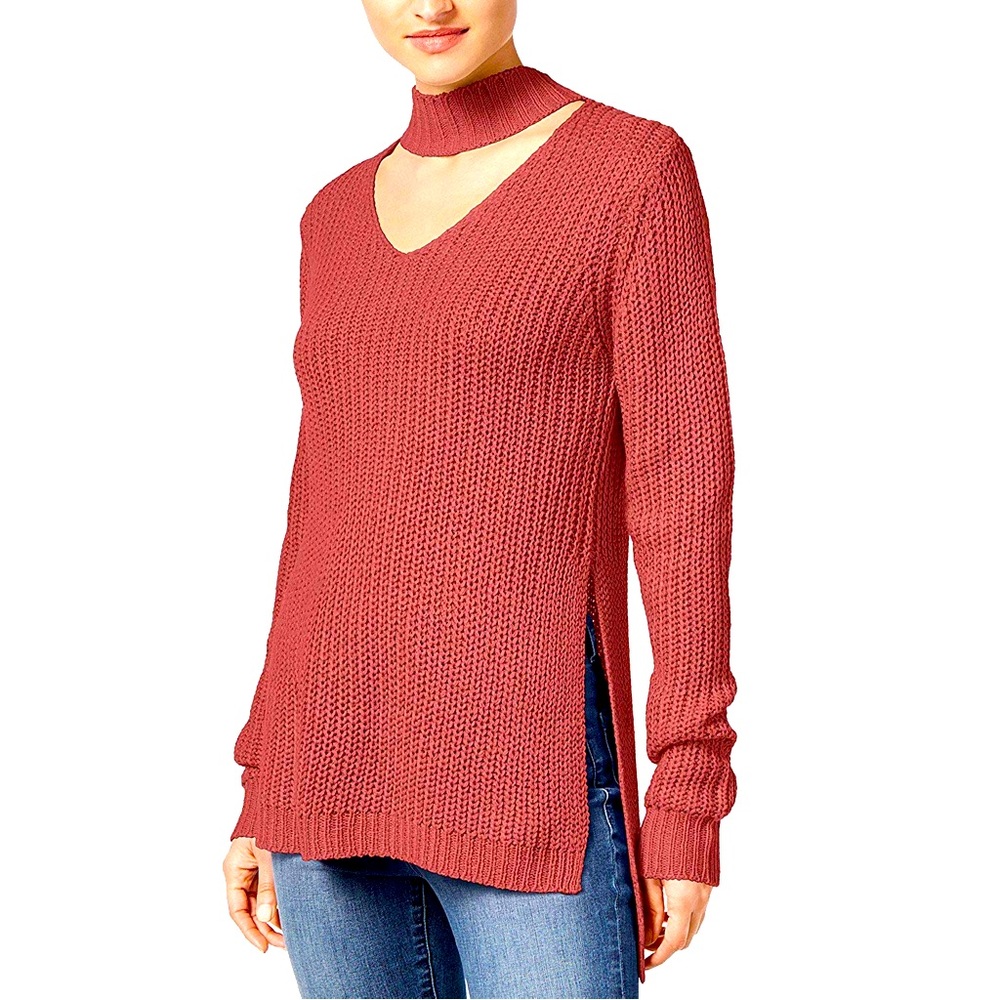 Nordstrom Planet Gold Coral Cutout Sweater